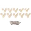 10 Sets Nylon Control Horns 4 Holes W13Xl18Xh25Mm With Screws For Rc Airplane