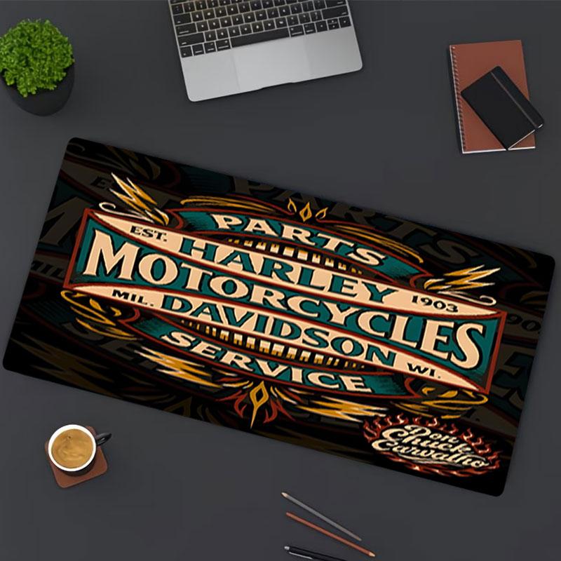 Harley Davidson Print Mouse Pad, for Keyboard Pad Laptop PC Mat for Office Home Use, Desk Decor, Perfect Birthday Gift for Gamers