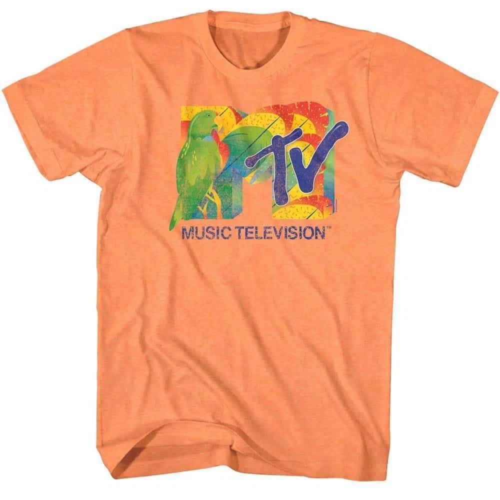 MTV Parrot Feathers Logo Men s T Shirt 3XL