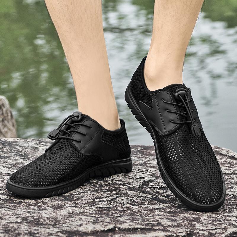 Fashion Summer New Handmade Outdoor Designer Mesh Breathable Anti Slip Sandal High-quality Lightweight Comfort Soft Lace Up Casual Shoes