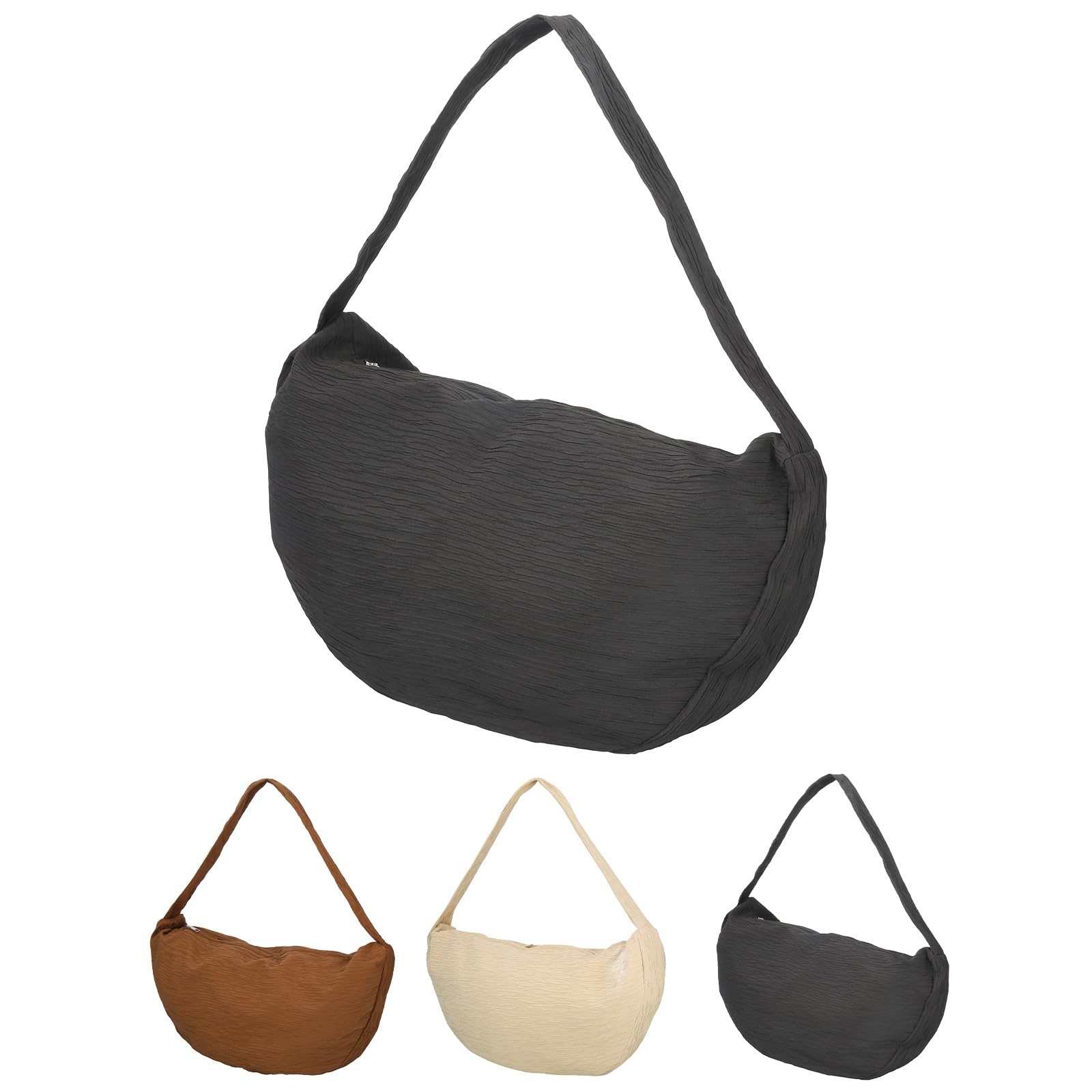 

TACCAM Women s Shoulder Bag [Chosen for its Storage Capacity] Large Capacity Canvas Tote Bag with Interior Pocket for School or Work (Black)