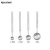 1/4Pcs Coffee Scoops Long Handle 304 Stainless Steel Tablespoon Stackable Kitchen Measuring Spoon Fits Coffee Container