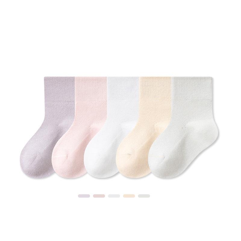5 Pairs/lot Thin Mesh Newborn Baby Socks Infants Cotton Boneless Soft Socks For Girls And Boys Spring/Summer Student Socks 0-8Y