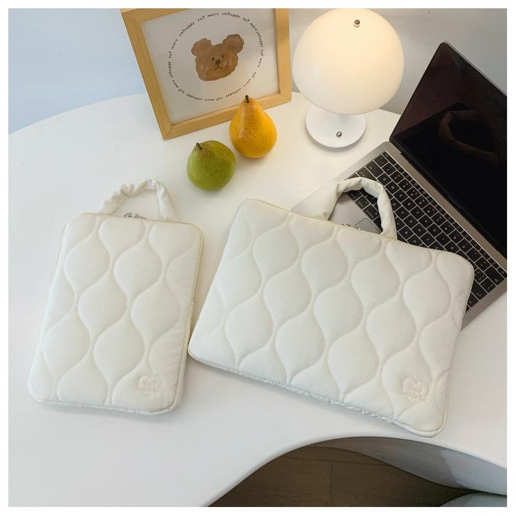 

TS JYL laptop bag,New Hand Rhombus Laptop Bag 11 Inch iPad Sleeve 14 Inch Handbag 11 inches білий
