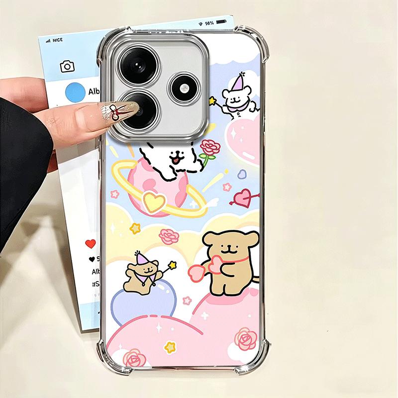 

Kawaii Line Puppy Cute Soft Phone Case For Xiaomi Poco X7 X8 Pro Max X6 X5 X3 F8 Ultra F7 M8 M7 M5S Redmi 15C 15A 15 14C 13C 12C Xiaomi Poco F7 Pro