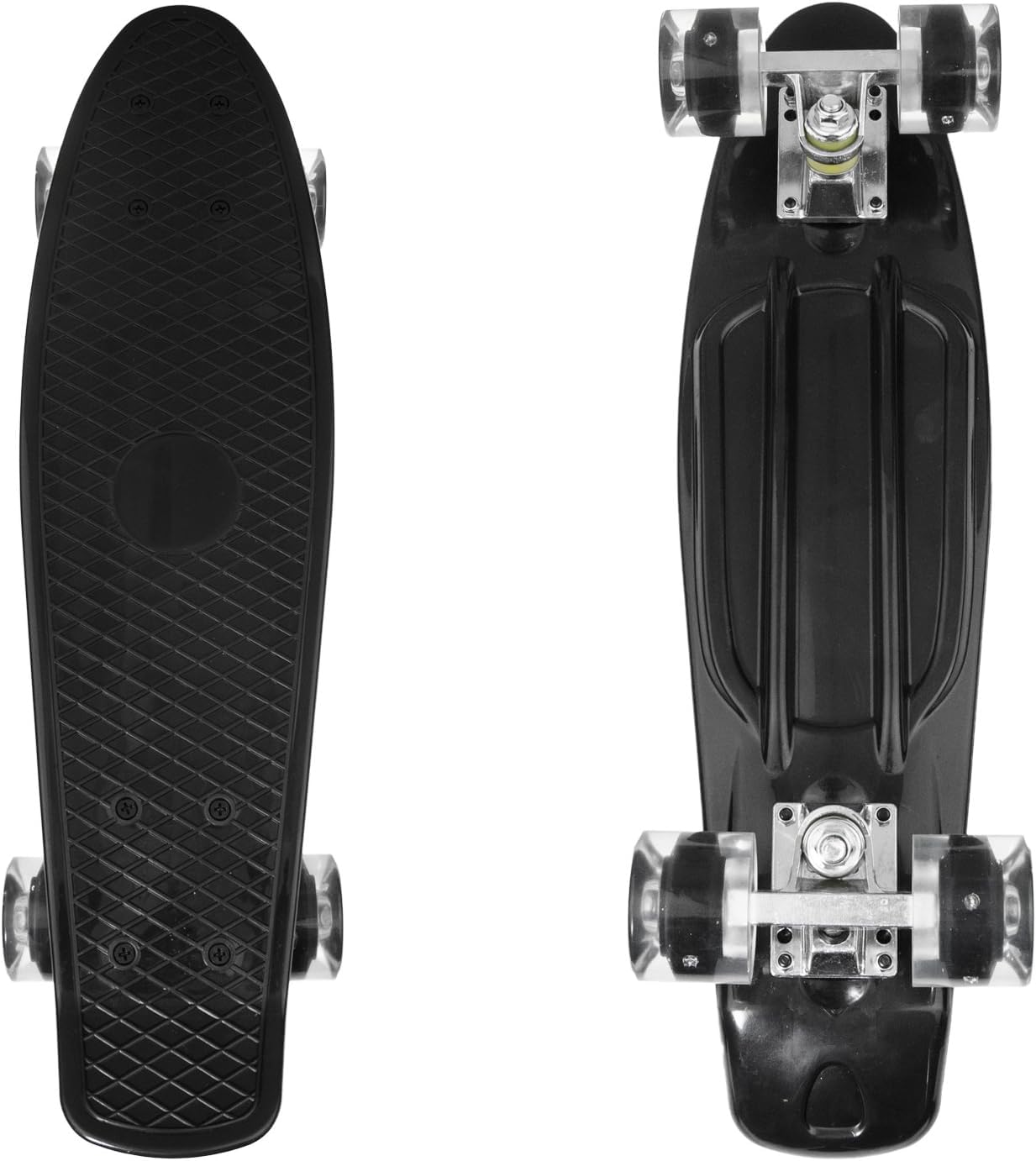 

MRG светодиодный скейтборд 22 дюйма полный комплект с подшипниками ABEC9 x встроенный (черный черный)