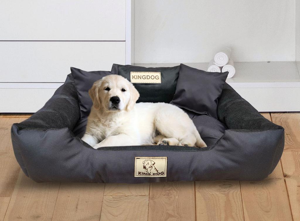 Dog Bed KINGDOG 55x45 Cm Personalized Waterproof Black