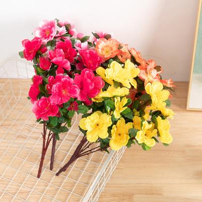 Artificial Rhododendron Vivid Easy Care Attractive Chic Good Visual Effect Flower Wedding Decor