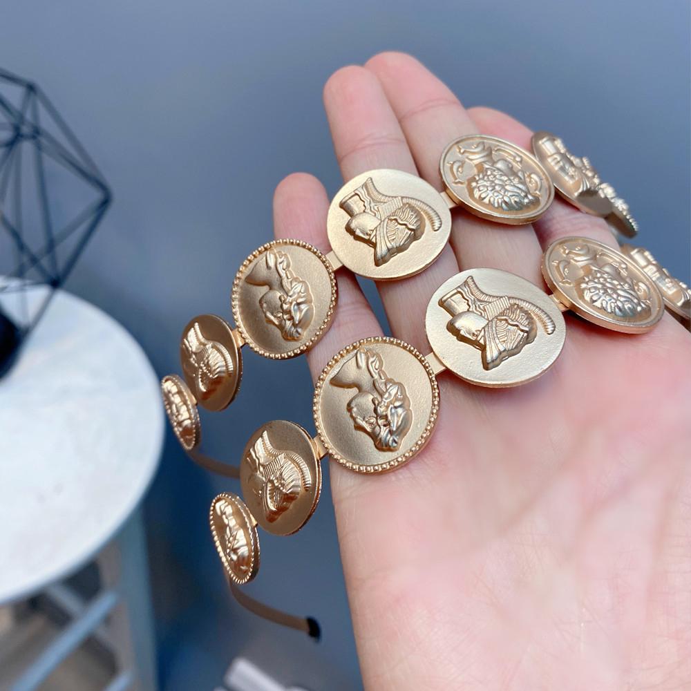 Zinc Zinc Alloy Girls Hairband Women Head Portrait Headband Baroque Style  Hair Hoop Hair Accessories