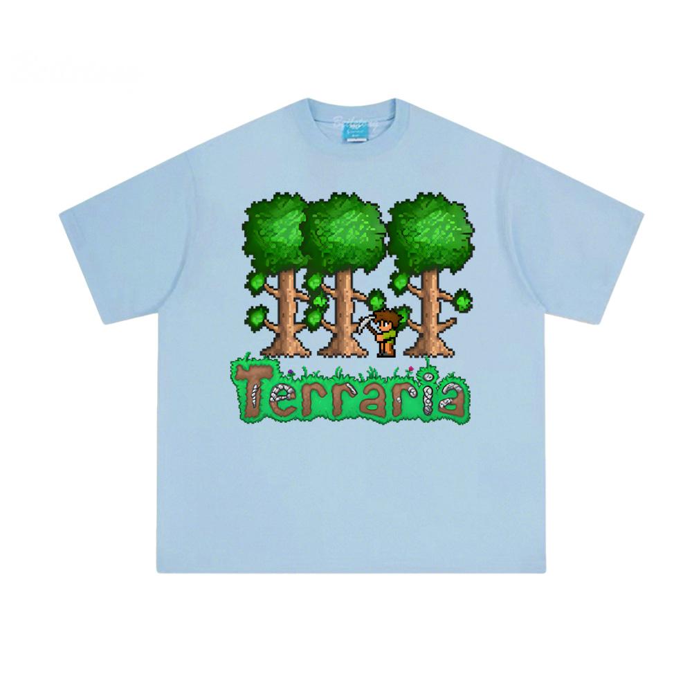 Terraria Pixel Style GAME Printing T Shirt 2026 Short Sleeve Casual T-shirt Summer Unisex Tshirt Manga Clothes
