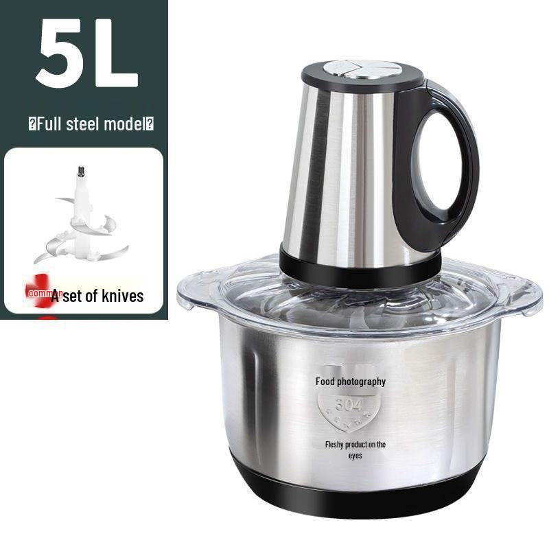 Электрическая бытовая мясорубка и кухонный комбайн 2L Stainless Steel (Meat, Dough, Egg)