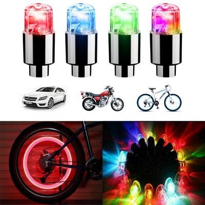 2pcs LED Bicycle Valve Lights, Tyre Valve Neon Spoke Lights, Night Riding Modified Tyre Warning Lights Bicycle Accessories