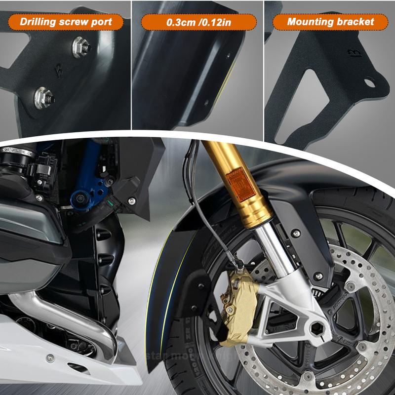 R 1250R 2019- For BMW R1250R R1200R 2015-2018 Front Fender Extensions Fender Extender Splash Accessories
