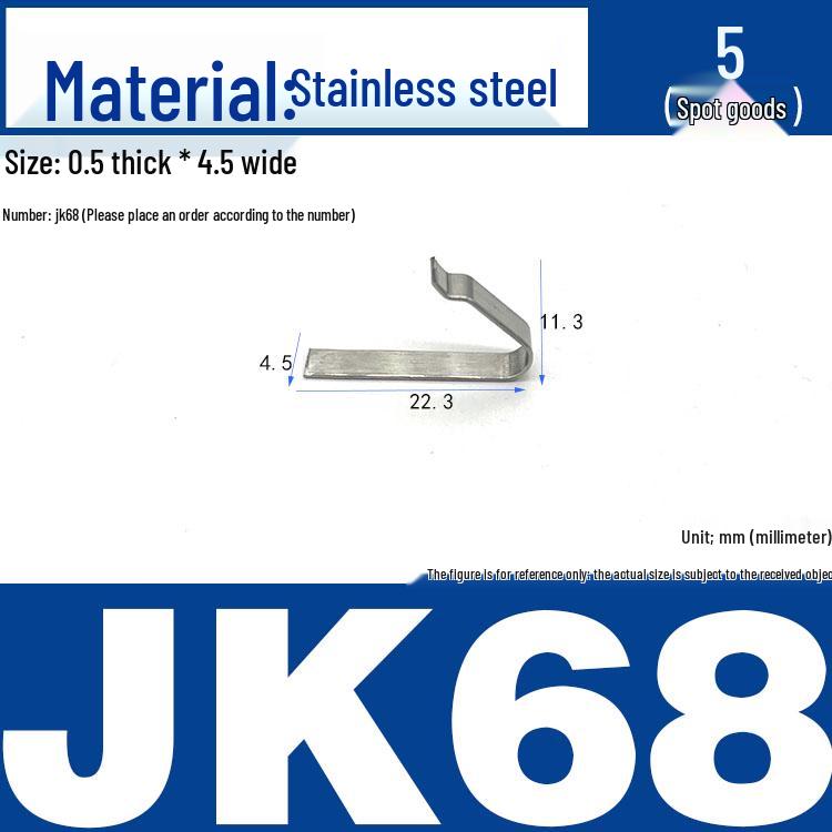 Stainless Steel Spring Clip: Metal Crimp, Wire Baffle, Pipe Holder, Conductive Manganese.