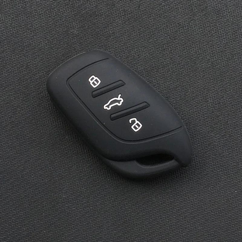Silicone rubber car key fob case cover set skin protector for MG ZS EV HS 3button key