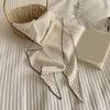 Women's Polyester Head Scarf With Dots Stylish Hair Cover Korean Style Triangled Scarf For Evening or Outdoor Daily Use