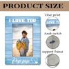 Pop Pop Gifts, I Love You PopPop Photos Frames, Holds 4 X 6 Inch Photo, Farmhouse Wooden Picture Frame Gifts, Father's Day Gift for Grandpa, Grandpa
