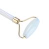 1Pc Artificial Jade Doublehead Beauty Roller AntiAging Face Eye Neck Massager Tool(White)