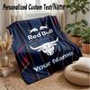 Red Bull Racing Individuelle Flanell-Kuscheldecke Drucken Sie Ihren Namen Text Weiche Warme Decke Weihnachtsgeschenk