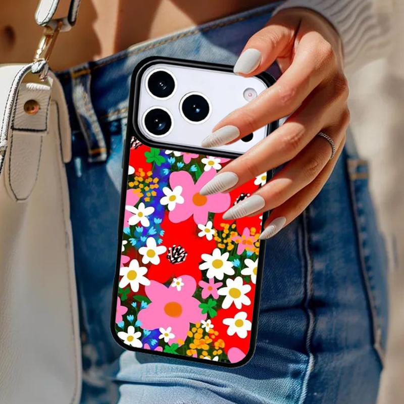 Floral Pattern Flowers Collage Phone Case For iPhone 17 Air 14 15 13 12 Max Cover For Apple 14 15 16 16e 11 Pro Max Plus Coque
