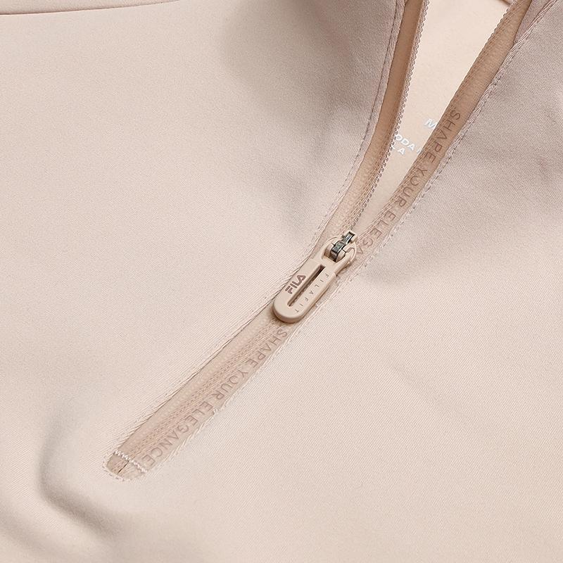 FILA Fleece Version Simple Sports Training Comfortable Versatile Warm Long Sleeve T-Shirt Women tops Pink A11W611219FPK