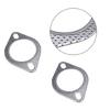 2Pcs Universals Exhaust Pipe Gasket with Two Holes Exhaust Downpipe Flange Automobile Parts Easy to Installation