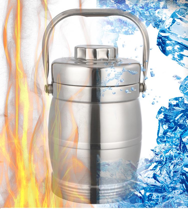 Stainless Steel Vacuum Insulated Lunch Box with Cutlery for Students and Office Workers