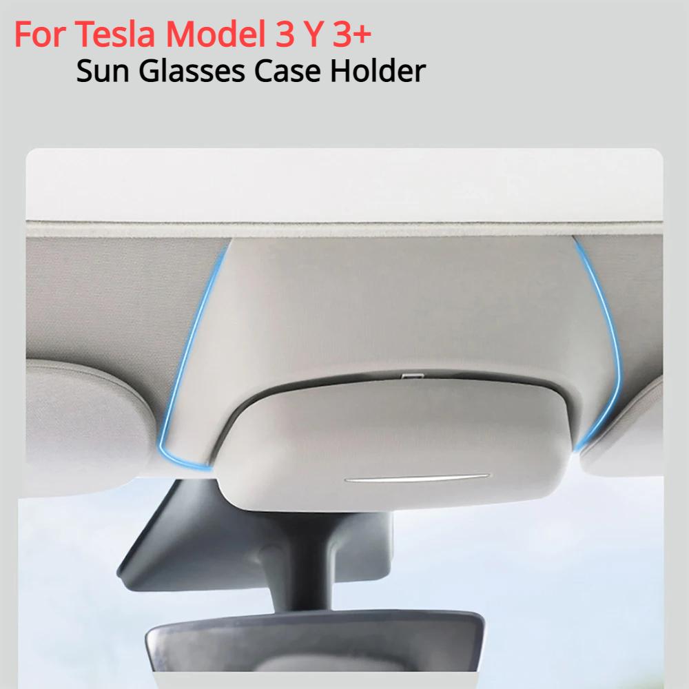

Car Glasses Box For Tesla Model Y 3 3+ Original Design Sunglasses Sun Visor Clip Card Storage Interior Modification Accessories