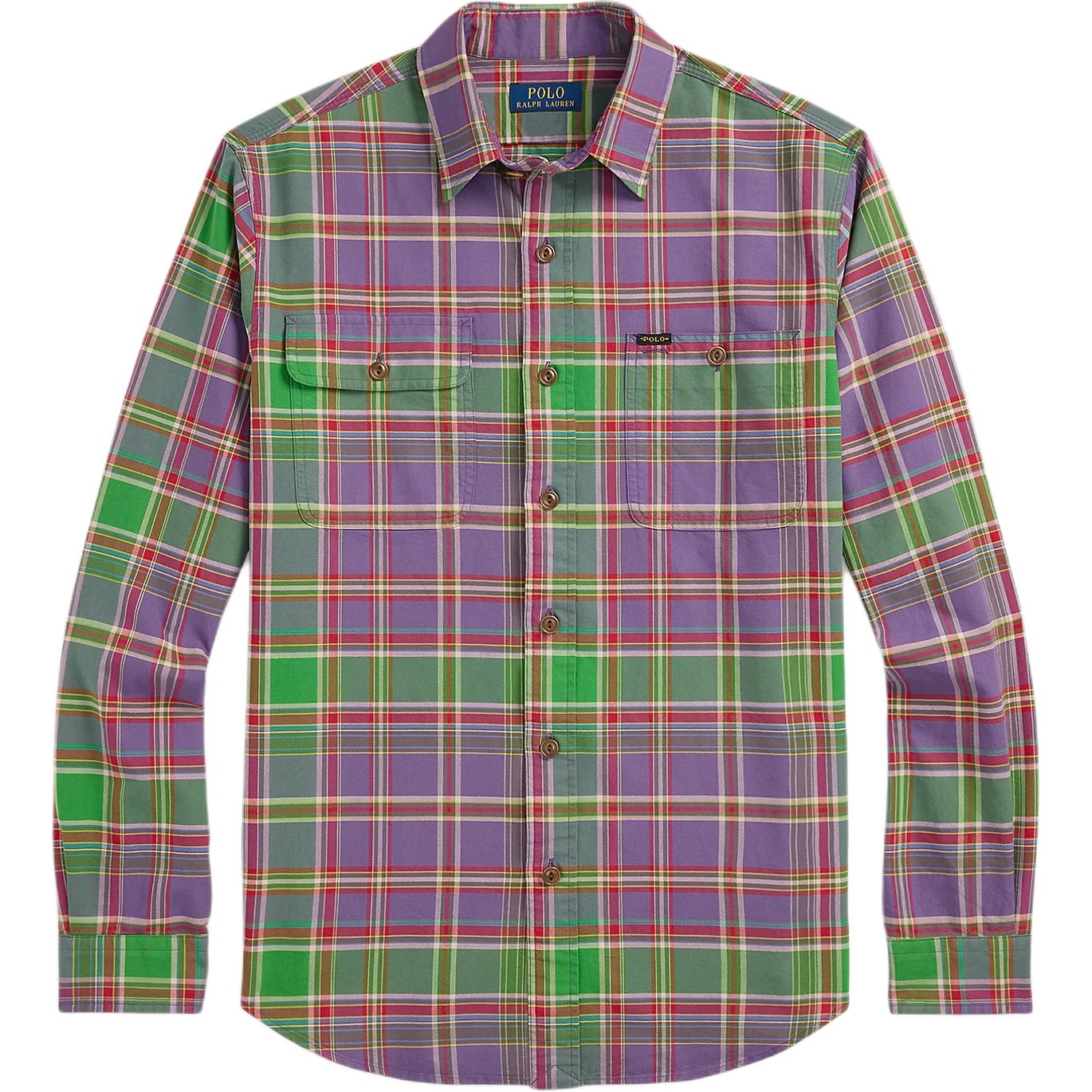 

Рубашка с длинным рукавом на пуговицах Polo Ralph Lauren в клетку с колор-блоком Мужские рубашки Разноцветный 100040454 M