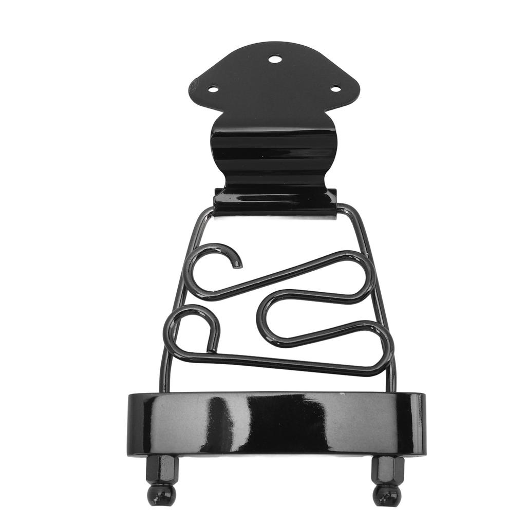 6 String Guitar Trapeze Tailpiece Metal Height Adjustable Guitar Trapeze Bridge Tailpiece for Replacement Black