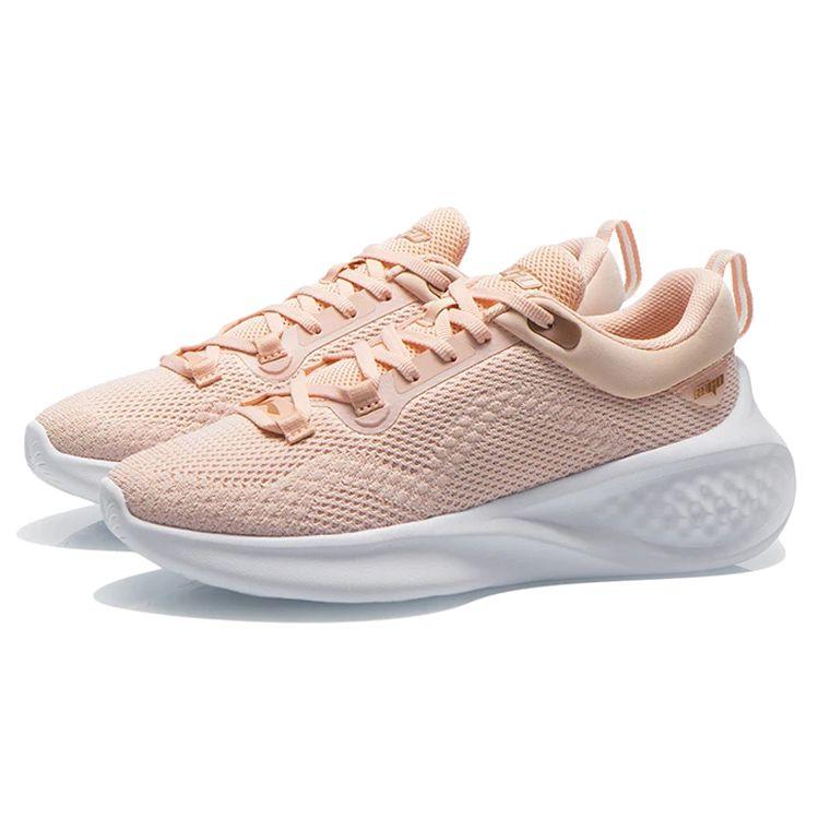 Li-Ning Eazgo One-Piece Woven Comfortable Low-Top Sports Casual Shoes Women Sneakers Peach Orange ARER014-1