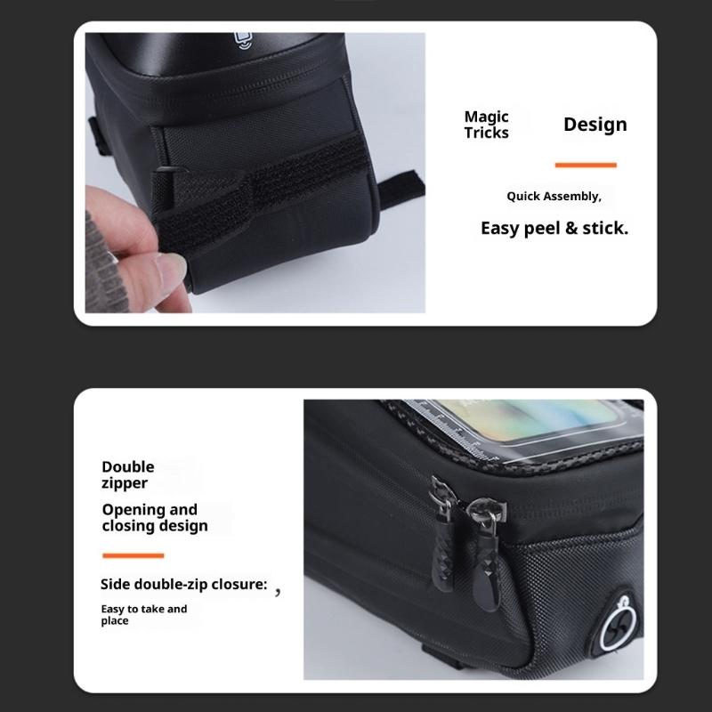 Bicycles Front Phone Holder Bag Cycling Storage Pack Waterproofs Hard Shell Bike Phone Bag Cycling Front Top Tube Bag