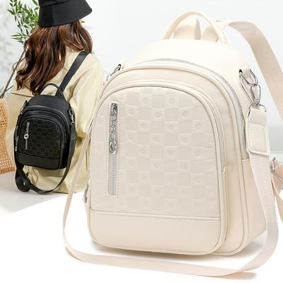Women's Backpack Multi-functional Crossbody Bag Large Capacity Spliced Backpack
