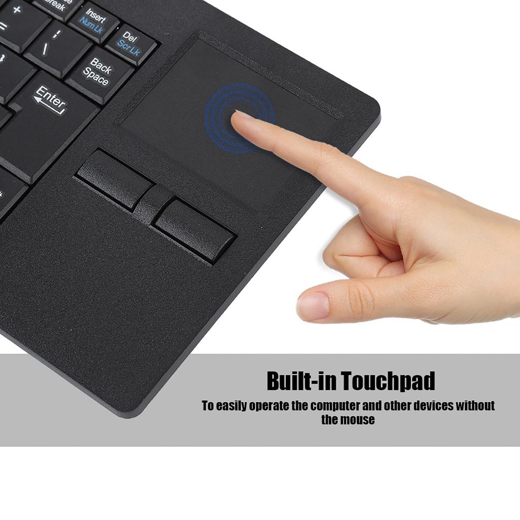 Wired USB Built, Port Keyboard 86 Key In Touchpad HUB Filter Thin for Notebook Desk