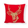 Red Series Santa Claus Pattern Throw Pillow Cover with Short Plush Print for Living Room Sofa Decoration Cushion Cover