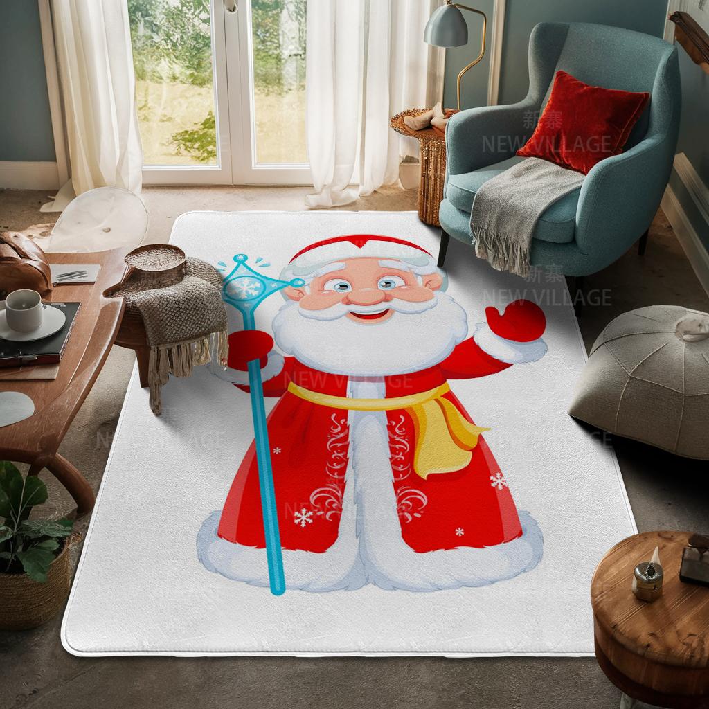 House Entrance Carpet Home Door Mat Living Room Bath Foot Bathroom Non-slip Water Absorption Rugs Bath Merry Christmas Winter