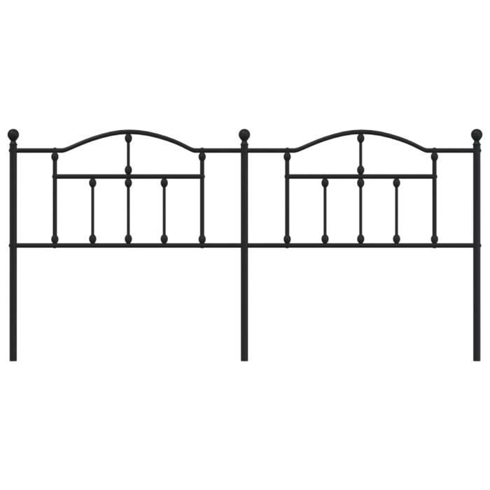 VidaXL Black Metal Headboard 193 Cm 353476