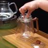 Heat-Resistant Glass Teapot with Wooden Handle