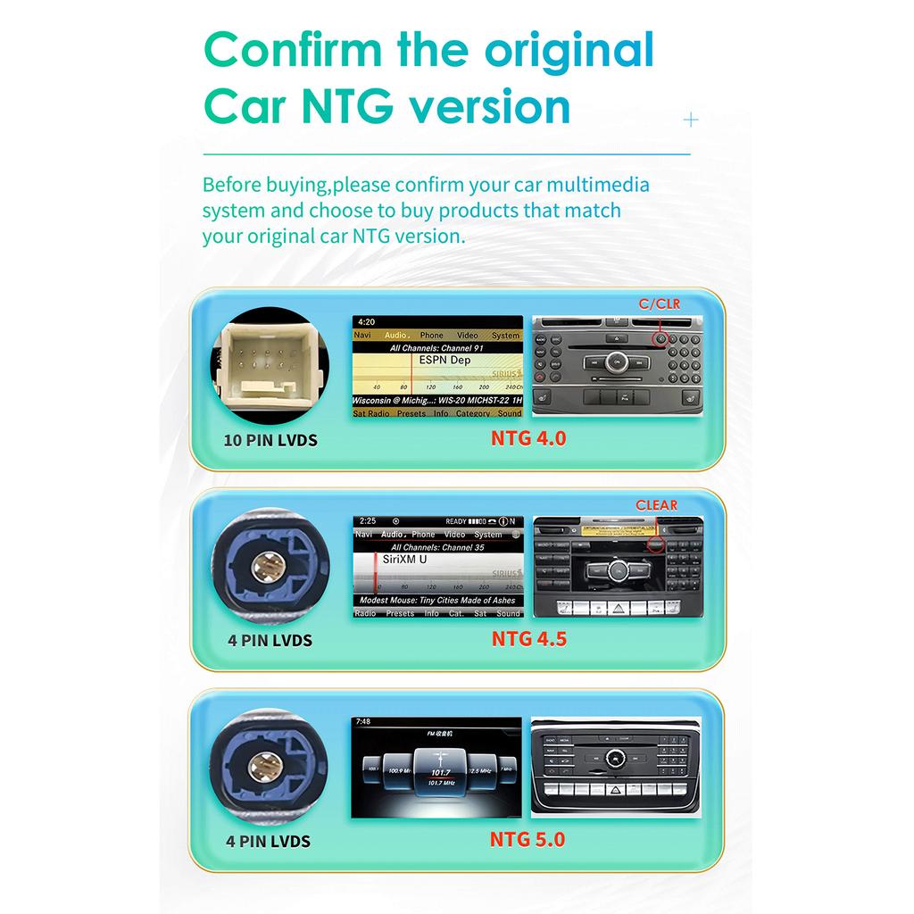 Hizpo 4G LTE Intelligent  RDS Android 13 Octa Core 2 Din Car Radio Support DSP Carplay Android Auto for Mercedes Benz C-Class W204 2011-2014 NTG 4.5