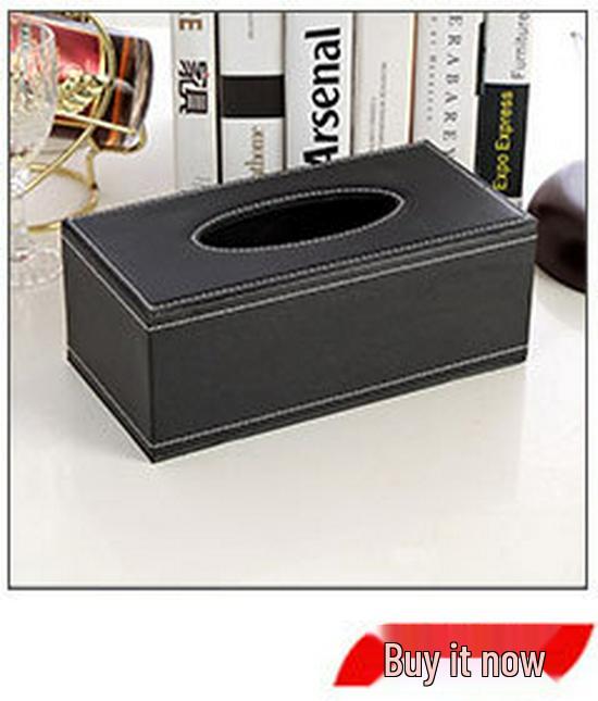 Leather Double Pen Holder - Multifunctional Desktop Storage Box for Office Stationery