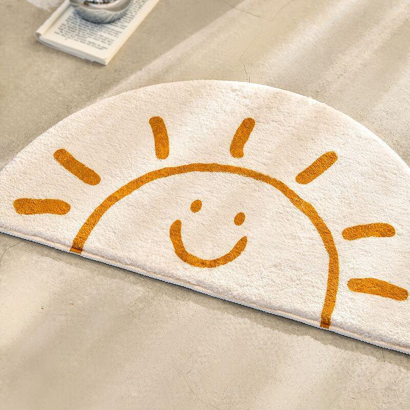 Мультяшный противоскользящий коврик для ванной и прихожей с ощущением кашемира 40x60cm