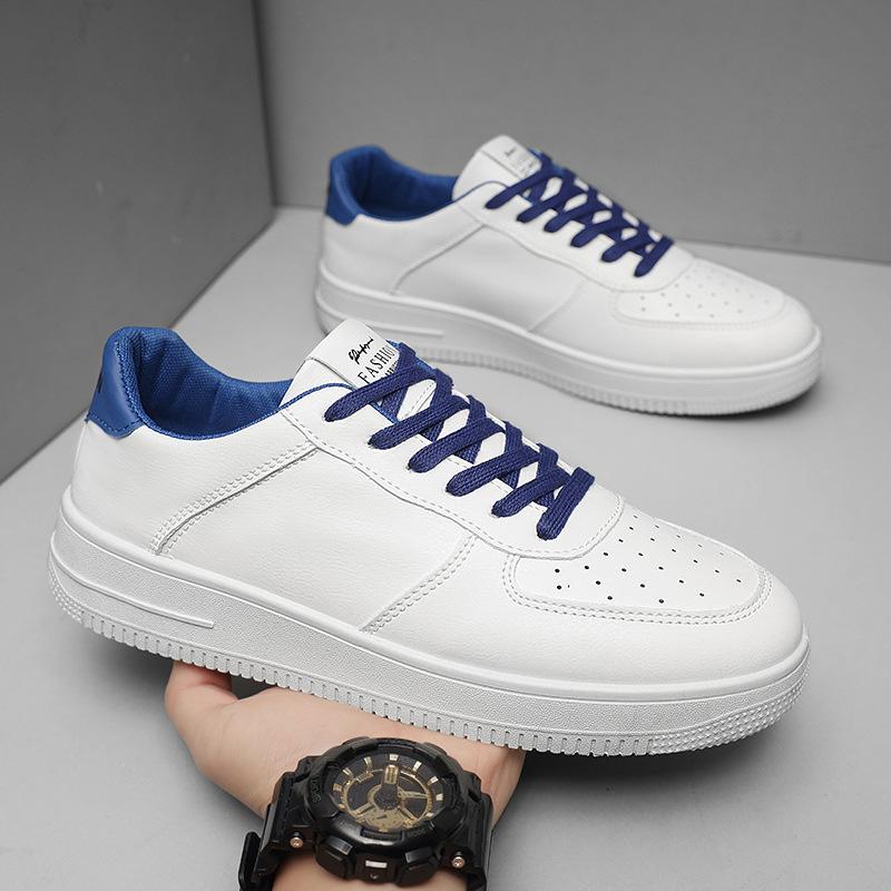 Fashion Men's Skateboard Shoes 2024 New White Thick Bottom Platform Soft Bottom Student Lace Anti Slip Comfort Casual Shoes Zapatillas