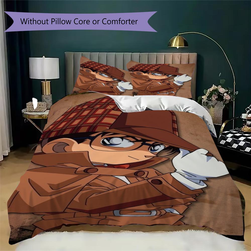 Detective Conan Anime Character Bedding 1 Duvet Cover 2 Pillowcase Without Core Without Core Soft And Comfortable Christmas Birthday Gift