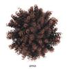 African Curly Hair Bun Donut Chignon Scrunchie Wrap Afro Puff Black Synthetic Hairpiece for Women Daily Use