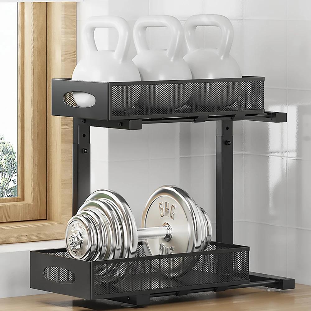 Under Sink Organizer, Height Adjustable Pull Out Cabinet Organizer Storage 2 Tier Slide Out Sink Shelf For Kitchen Bathroom