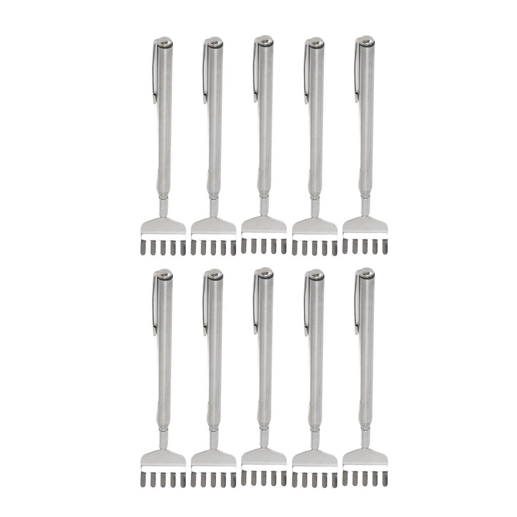 10pcs Back Scratcher Extendable Mini Portable Foldable Back Scratcher Telescoping with Pocket Clip