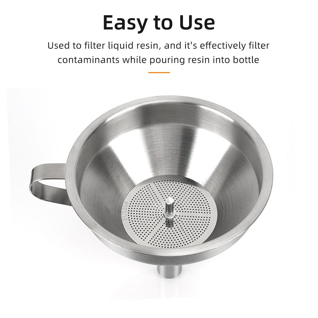 3D Printer Resin Filter Funnel 304 Stainless Steel Removable Filter Net for Anycubic Elegoo Creality SLA DLP LCD UV Printing