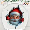 3D Stereo Santa Claus Break-Through Wall Decal Vinyl Christmas Wall Stickers, Removable Holiday Decor For Home And Living Spaces