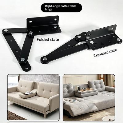 2Pcs 80 Degree Lift Up Folding Hinges Heavy Duty Easy Install for Sofa Coffee Table DIY Furniture Making
