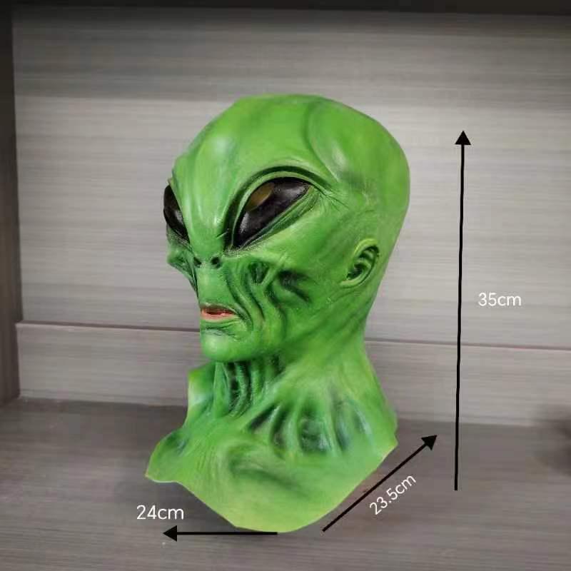 Alien Latex Mask - Halloween Horror Costume for Cosplay, Haunted Houses, and Escape Rooms